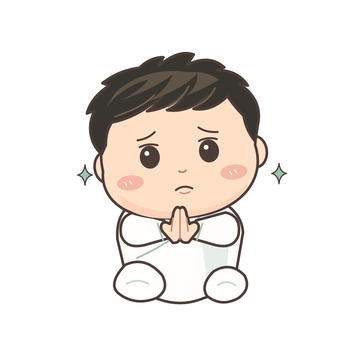 부탁해요 감정과 일상을 표현하는 아기 캐릭터
