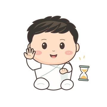 잠시만요 감정과 일상을 표현하는 아기 캐릭터