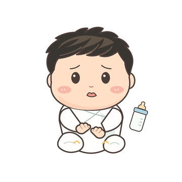 배고파요 감정과 일상을 표현하는 아기 캐릭터